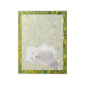 Kutest Baby Animals | Westie Dog in Dandelions Notitieblok (Linkerzijde)
