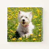 Kutest Baby Animals | Westie Dog in Dandelions Notitieboek (Achterkant)