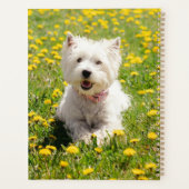 Kutest Baby Animals | Westie Dog in Dandelions Planner (Achterkant)