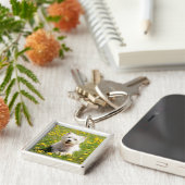 Kutest Baby Animals | Westie Dog in Dandelions Sleutelhanger (Zijkant)