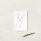 Kutest Baby Animals | White Corgi Puppy Post-it® Notes (Op bureau)