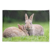 Kutest Baby Animals | Wild Bunny Rabbits Kussensloop (Achterkant)