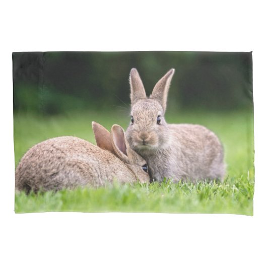 Kutest Baby Animals | Wild Bunny Rabbits Kussensloop (Voorkant)