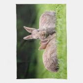 Kutest Baby Animals | Wild Bunny Rabbits Theedoek (Verticaal)