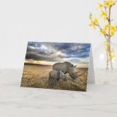 Kutest Baby Animals | Witte Rijn en Calf Kaart (Gele Bloem)