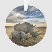 Kutest Baby Animals | Witte Rijn en Calf Ornament (voorkant)