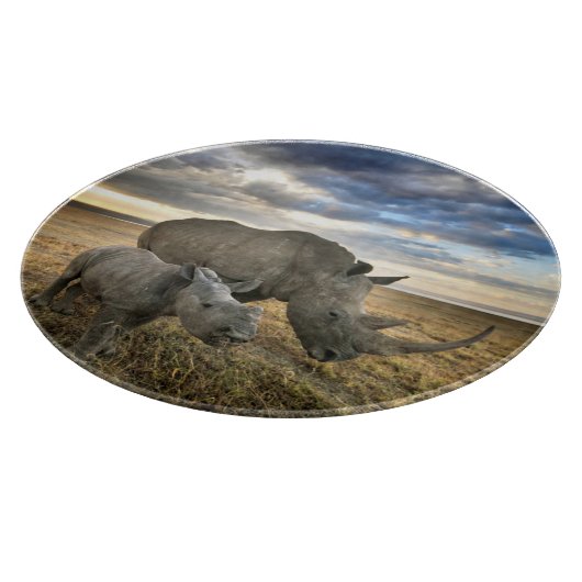 Kutest Baby Animals | Witte Rijn en Calf Snijplank (Hoek)