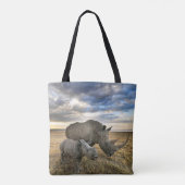 Kutest Baby Animals | Witte Rijn en Calf Tote Bag (Achterkant)
