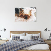 Kutest Baby Animals | Yorkshire Terrier Canvas Afdruk (Insitu (Slaapkamer))