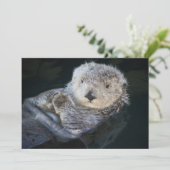 Kutest Baby Animals | Zee Otter Floating Bedankkaart (Staand voorkant)
