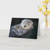 Kutest Baby Animals | Zee Otter Floating Kaart (Gele Bloem)