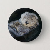Kutest Baby Animals | Zee Otter Floating Ronde Button 5,7 Cm (Voorkant)