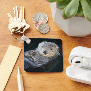 Kutest Baby Animals Zee Otter Floating Sleutelhanger