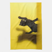 Kutest Baby Animals | Zwart kattenspel Theedoek (Verticaal)