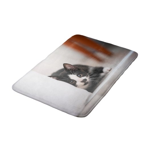 Kutest Baby Animals | Zwart-witten Badmat (Gekanteld)