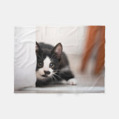 Kutest Baby Animals | Zwart-witten Fleece Deken (Voorkant (Horizontaal))