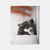 Kutest Baby Animals | Zwart-witten Fleece Deken (Voorkant)