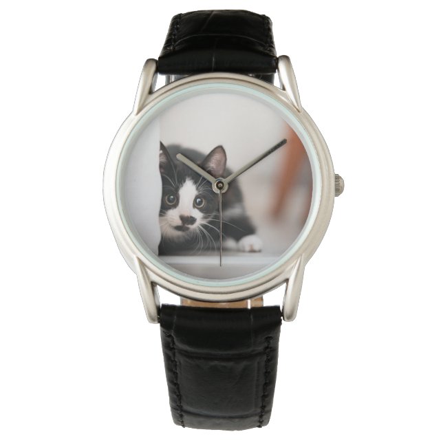 Kutest Baby Animals | Zwart-witten Horloge (Voorkant)