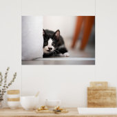 Kutest Baby Animals | Zwart-witten Poster (Keuken)