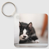 Kutest Baby Animals | Zwart-witten Sleutelhanger (Voorkant)