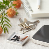 Kutest Baby Animals | Zwart-witten Sleutelhanger (Zijkant)