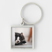 Kutest Baby Animals | Zwart-witten Sleutelhanger (Voorkant)