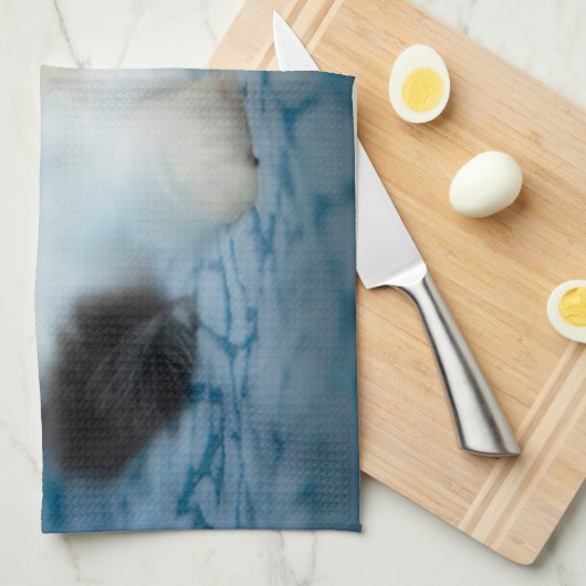 Kutest Baby Animals | Zwart-witten Theedoek (Quarter Fold)