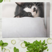 Kutest Baby Animals | Zwart-witten Theedoek (Gevouwen)