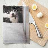 Kutest Baby Animals | Zwart-witten Theedoek (Quarter Fold)