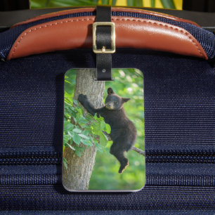 Kutest Baby Animals Zwarte Beer Cub Bagagelabel