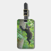 Kutest Baby Animals | Zwarte Beer Cub Bagagelabel (Voorkant verticaal)