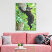 Kutest Baby Animals | Zwarte Beer Cub Canvas Afdruk (Insitu (Woonkamer))