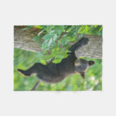 Kutest Baby Animals | Zwarte Beer Cub Fleece Deken (Voorkant (Horizontaal))