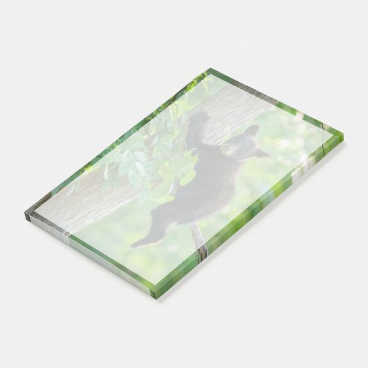 Kutest Baby Animals | Zwarte Beer Cub Post-it® Notes (Schuin)