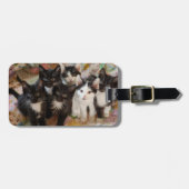 Kutest Baby Animals | Zwarte en witte Kittens Bagagelabel (Voorkant horizontaal)