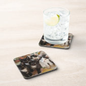 Kutest Baby Animals | Zwarte en witte Kittens Bier Onderzetter (Rechterzijde)