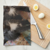 Kutest Baby Animals | Zwarte en witte Kittens Theedoek (Quarter Fold)