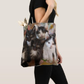 Kutest Baby Animals | Zwarte en witte Kittens Tote Bag (Dichtbij)