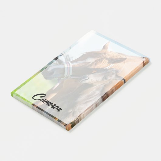 Kutest Baby Animals | Zwarte foal met mam Post-it® Notes (Schuin)