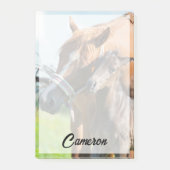 Kutest Baby Animals | Zwarte foal met mam Post-it® Notes (Voorkant)
