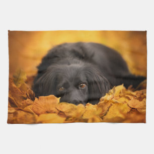Kutest Baby Animals Zwarte Spaanse puppy Theedoek