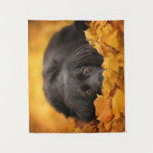 Kutest Baby Animals | Zwarte Spaanse puppy Wandkleed (Voorkant)