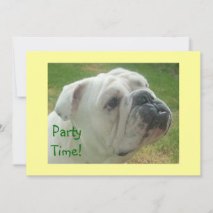 Kutest English Bulldog Party Invitations Kaart