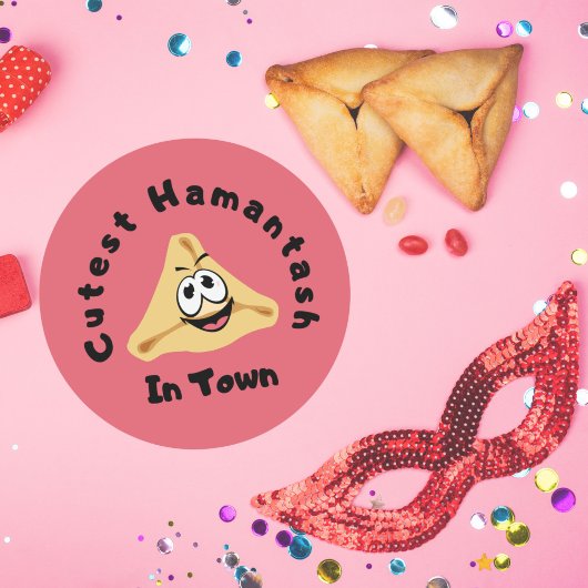 Kutest Hamantash in de stad Hamantaschen Purim Ronde Sticker