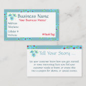 Kutest Little Blue Flowered Designer Visitekaartje Kortingskaartje (Voorkant / Achterkant)