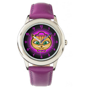 Kutey Kat, kids paarse lint horloge
