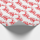 Kutfort rood olifant verpakkingspapier cadeaupapier (Hoek)
