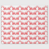 Kutfort rood olifant verpakkingspapier cadeaupapier (Vlak)