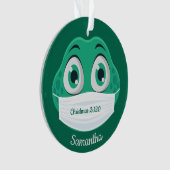 Kutgemaskeerd kikkervormig ontwerp Acrylvormig Orn Ornament (voorkant)