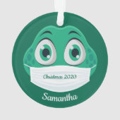 Kutgemaskeerd kikkervormig ontwerp Acrylvormig Orn Ornament (achterkant)